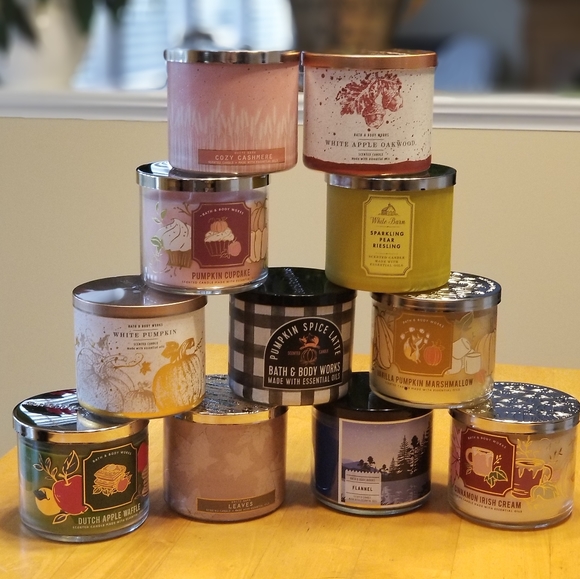 Bath & Body Works Other - 🍁Fall Scents!! 3 wick Candles Bath&Body Works